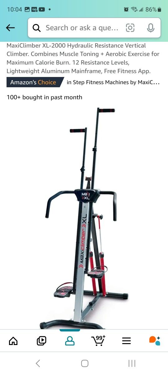 Aerobic Exercise Maxiclimber Xl 2000 MaxiClimber Vertical Climber