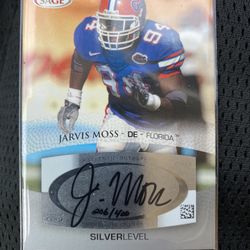 Jarvis Moss #206/400 Autograph Silver Level Sage Card