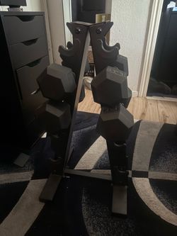 Dumbbells w/ rack