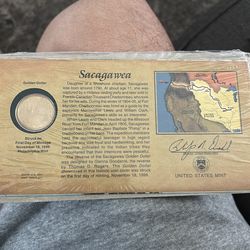 Sealed us mint RARE 2008 Sacagawea coin with graded 2008 Sac coin