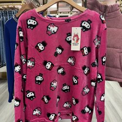 Cozy Cutie Character Fleece Top – Hot Pink Pajama top