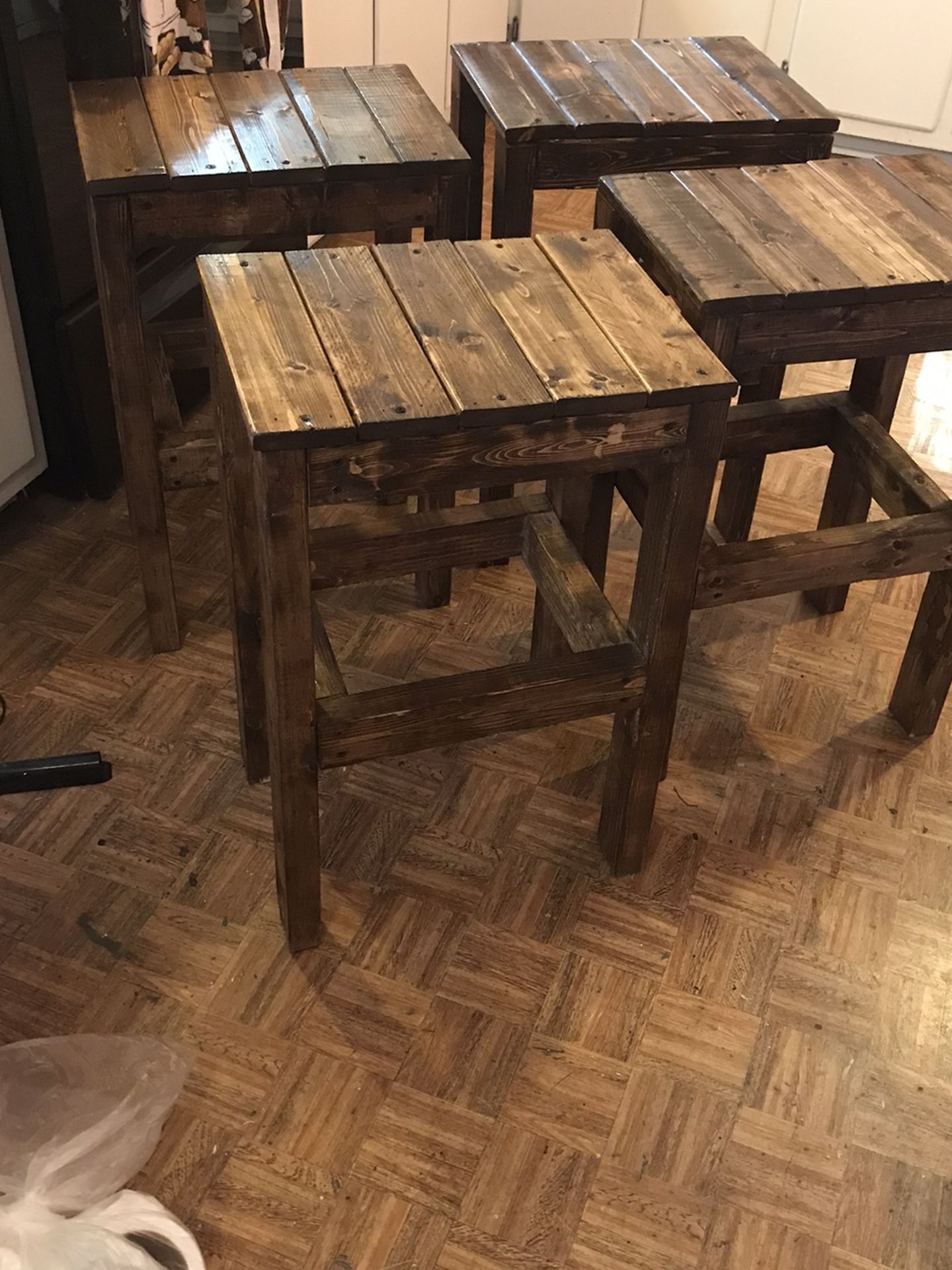 26 inches Special Walnut Stain Farmhouse Bar Stools