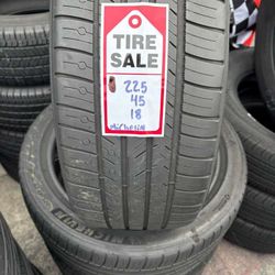 225-45-18 Michelin Pilot Full Used Tire Set $240 Free Mounting And Balancing 