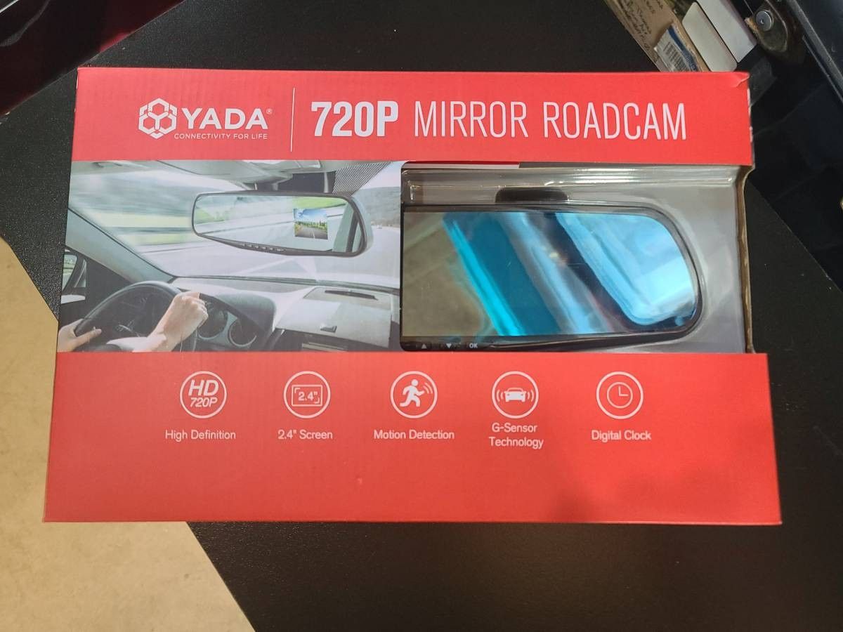 New in Box - 720p Mirror DashCam w/2.4" LCD & Loop Recording