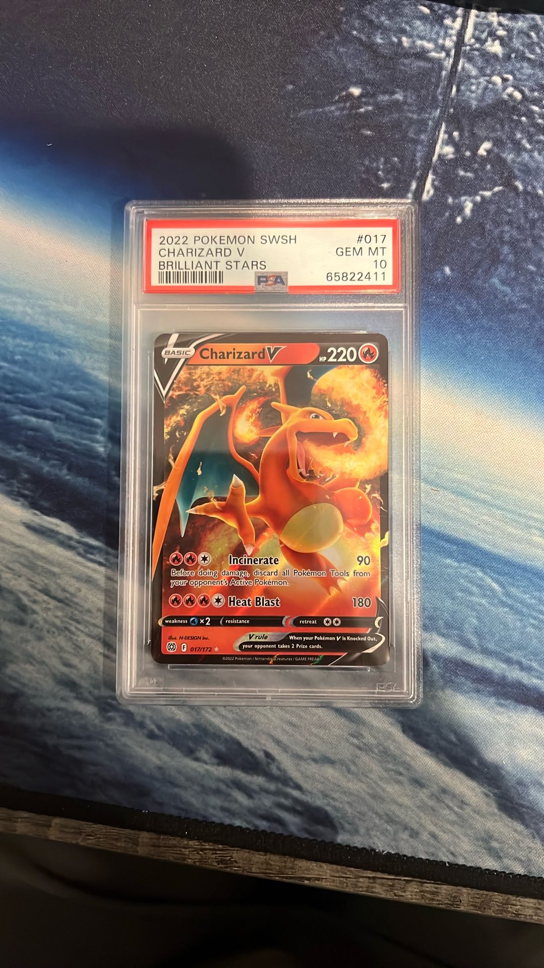 Pokémon Card Name: Charizard V Set: Sword & Shield Brilliant Stars PSA 10