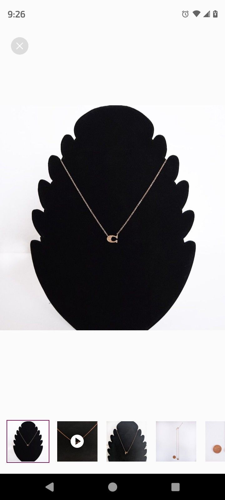 Coach C Rose Gold Necklace