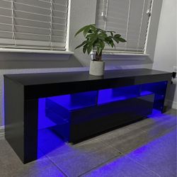 BLACK TV Stands W/ LED’s 📺  - Also In White 🤍🖤🤍🖤🤍🖤