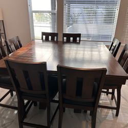 Northridge Counter Height Adjustable Dining Table With 8-Chairs 
