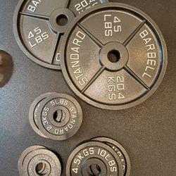 Standard Barbell plates weights 