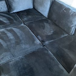 Modular Velvet Sectional Sofa 