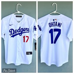 Dodgers Ohtani white youth jersey