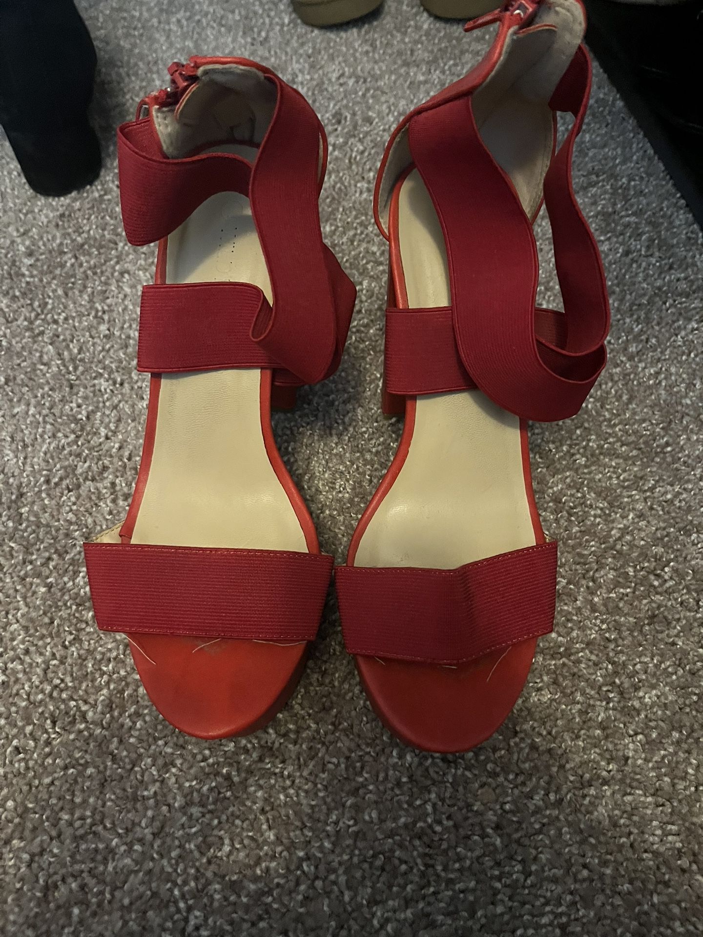 Red Platform Heels