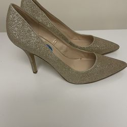 Nine West Womens High Heel Pumps, Size 10, Color,  Gold Rhinestone