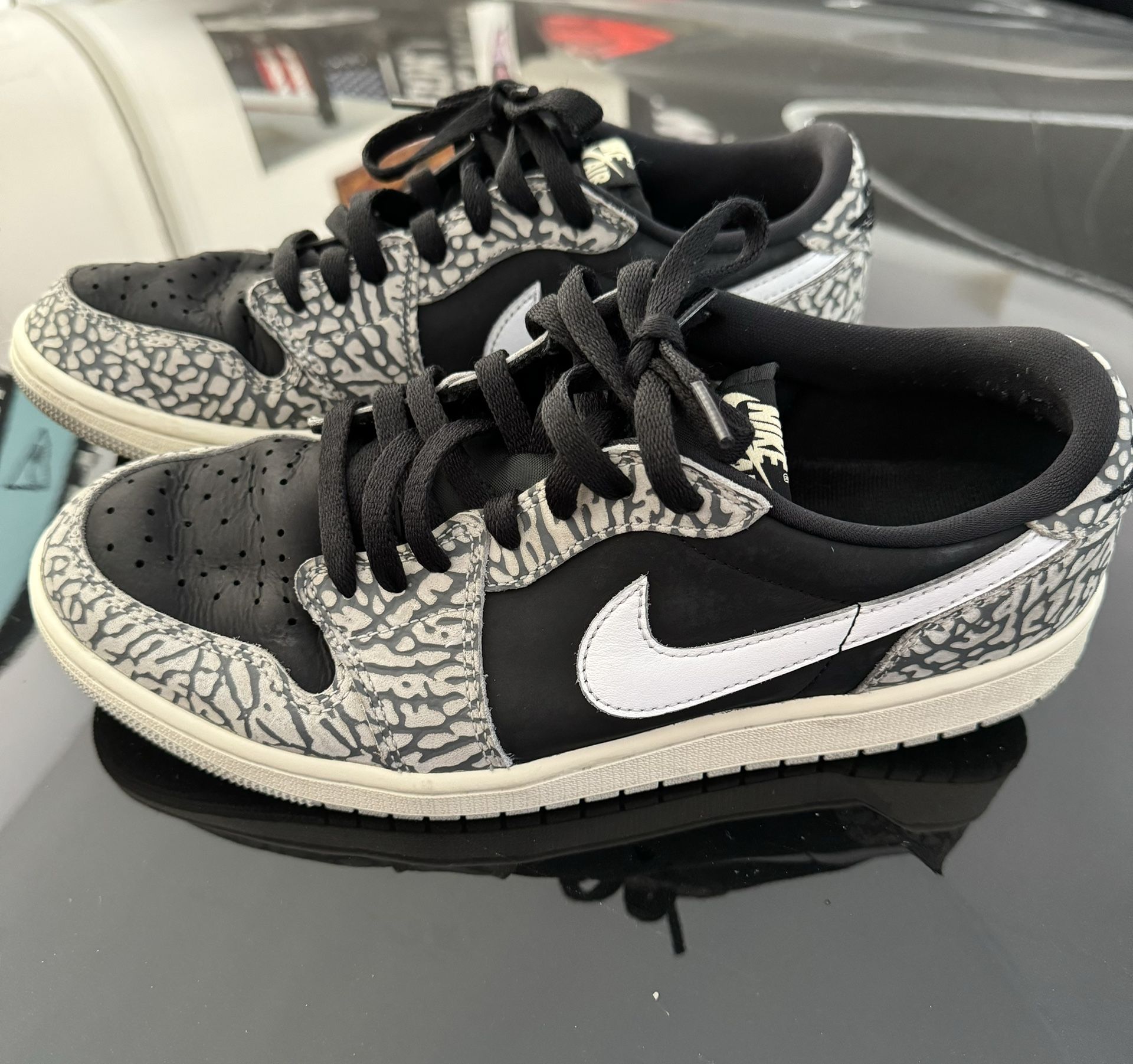  Air Jordan 1 Retro Low OG 'Black Cement'
