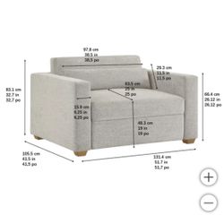Thomasville Dillard Fabric Twin Size Convertible Sleeper Chair