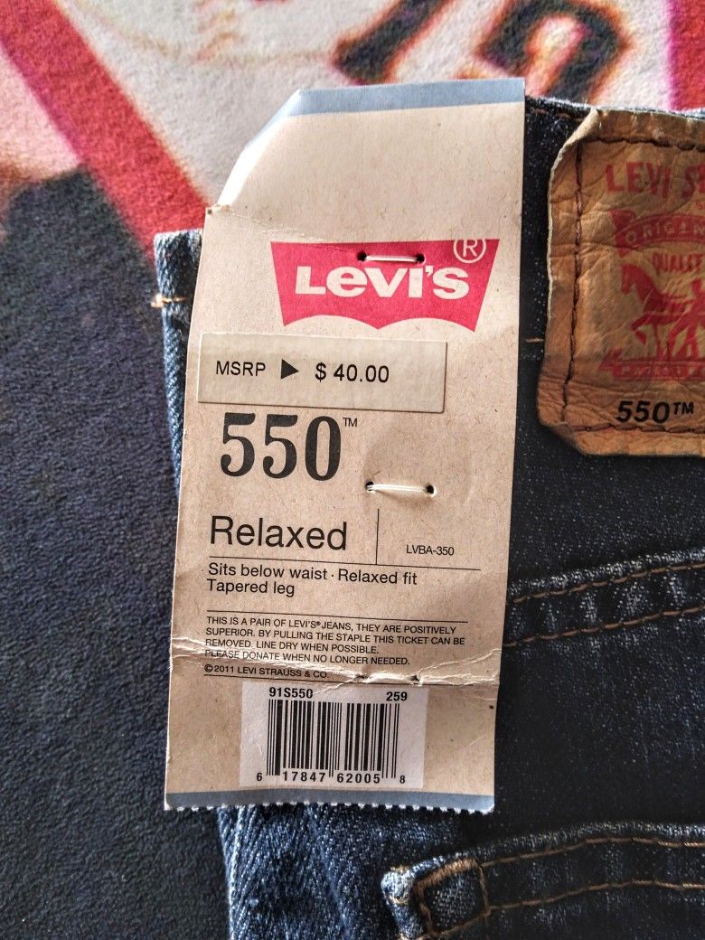 Brand New Pants Levi's 550 Jeans Size 11