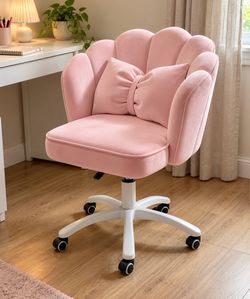 Pink Velvet Desk Chair