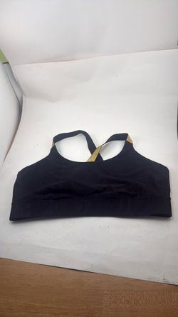 Alala Black Sports Bra with Gold Straps