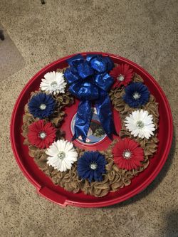 24” Red White And Blue Wreath