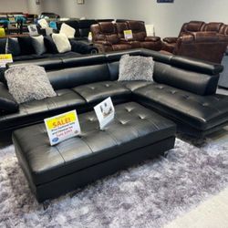 Tax Refund Sale! Ibiza Sectional Sofa & Ottoman Set--$799--Great Set, $1 Down! Also in Gray, Low Inventory, Same Day Delivery, Brand New!