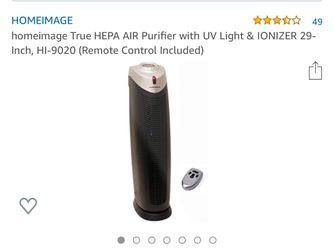 UV light Hepa Air Purifier Eliminates 99.9% Germs