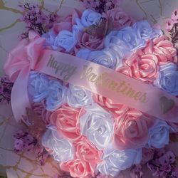 Valentines Satin Flower Bouquet 