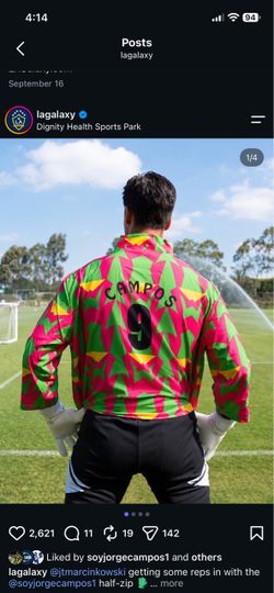 LA Galaxy Jorge Campos lightweight 3/4 jacket