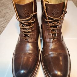 Mens Ross & Snow- Leather Winter Boots- Handmade In Italy