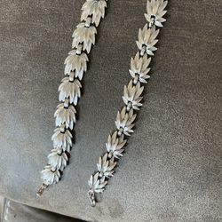 Trafari Silver Bracelet And Necklace 