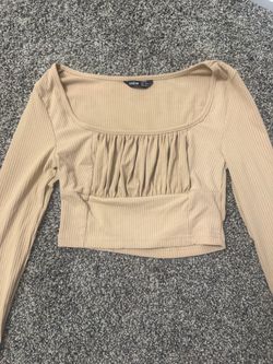 Tam ribbed long sleeve crop top