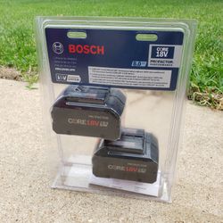 Bosch 18V  Profactor 2 Packs 8AH Lithium Battery- NEW ($180/each)