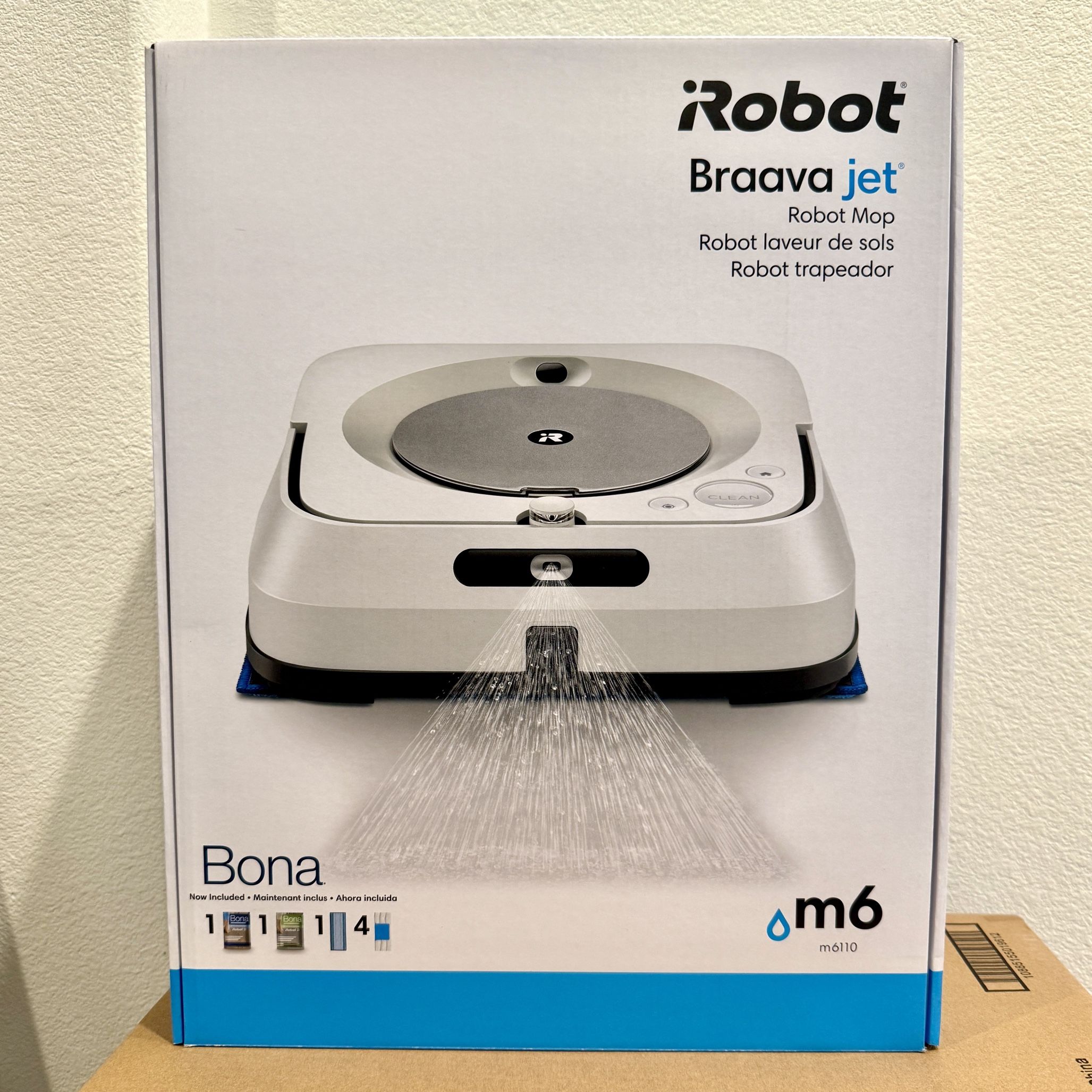 BRAND NEW SEALED WHITE iROBOT BRAAVA JET M6 M6110 Wi-Fi CONNECTED ROBOT MOP