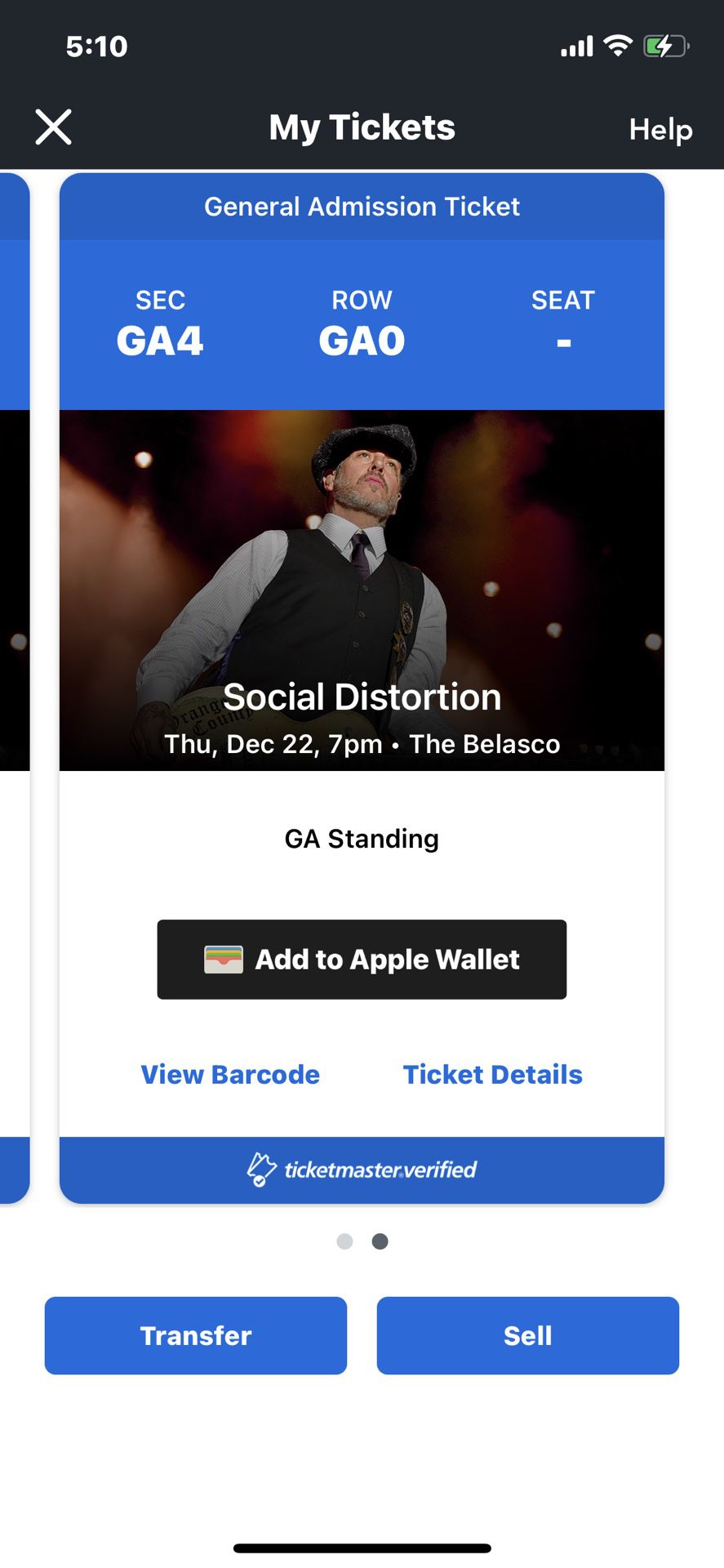 Social Distortion Tickets To The Belasco