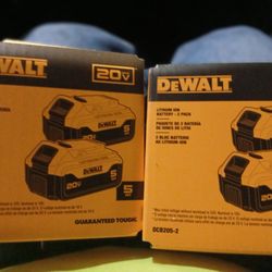 Dewalt 20v Max Xr 5ah Doule Battery Combo