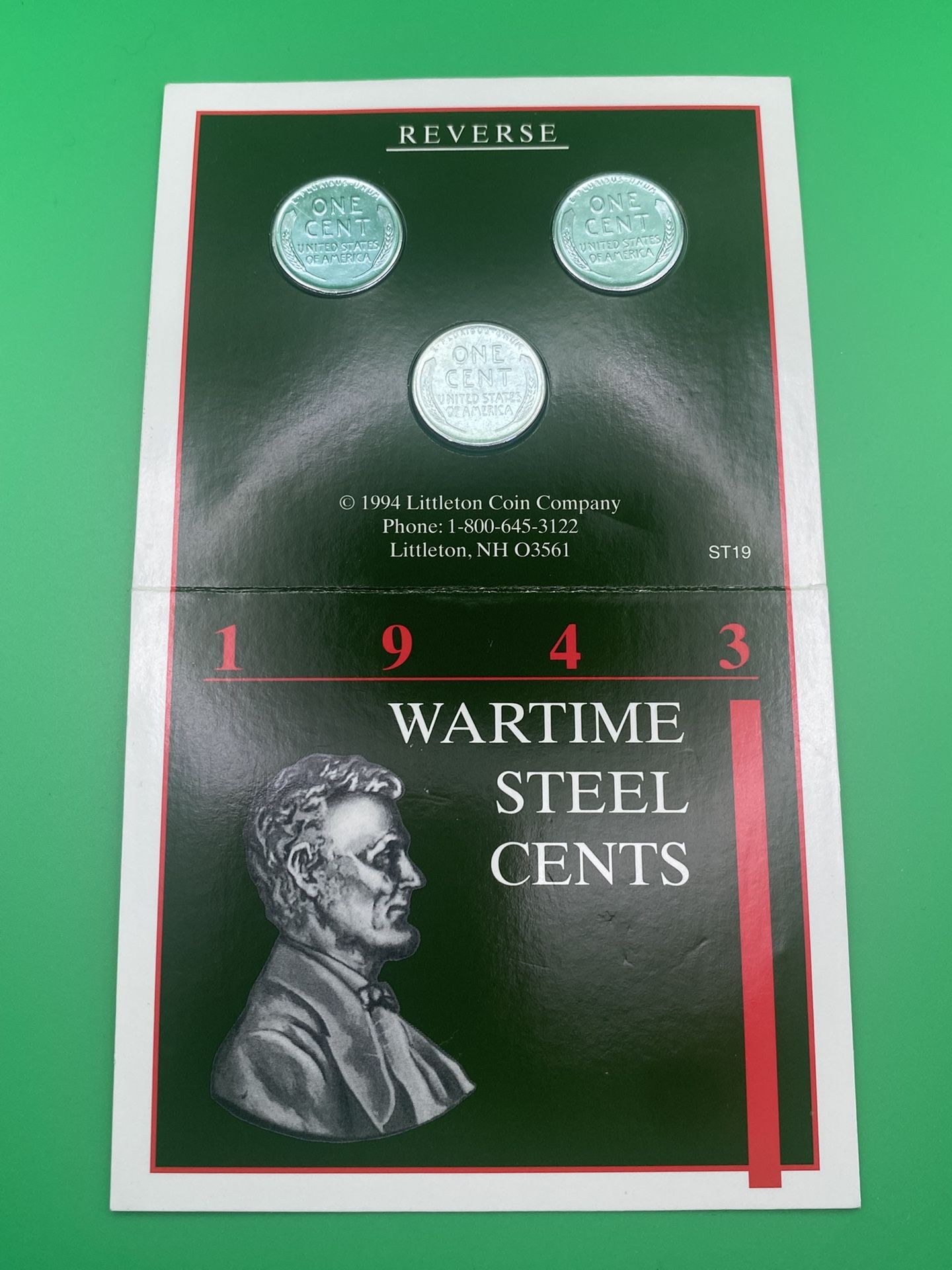 1943 Wartime Lincoln Steel Cent Set - Littleton