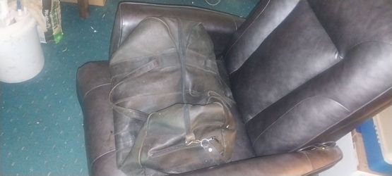 Black Leather Duffelbag