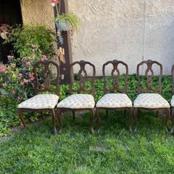 Set of (4) Vintage Allan Keith Bows Wooden Chairs