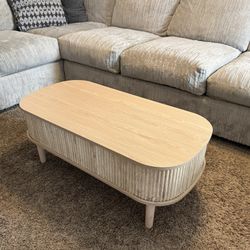 Lift Coffee Table Bamboo Rattan