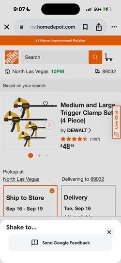 Medium and Large Trigger Clamp Set (4 Piece)