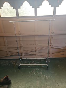Clothing rack on wheels