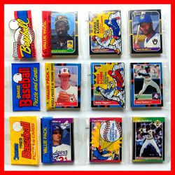 1987, 88 & 89 Donruss Baseball Rack Packs Lot Ken Griffey Jr Rookie