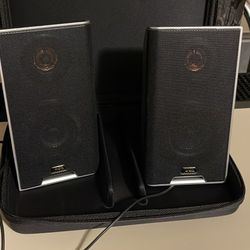 Cyber Acoustics FC Mini USB Speakers CA-2908 with Case new 
