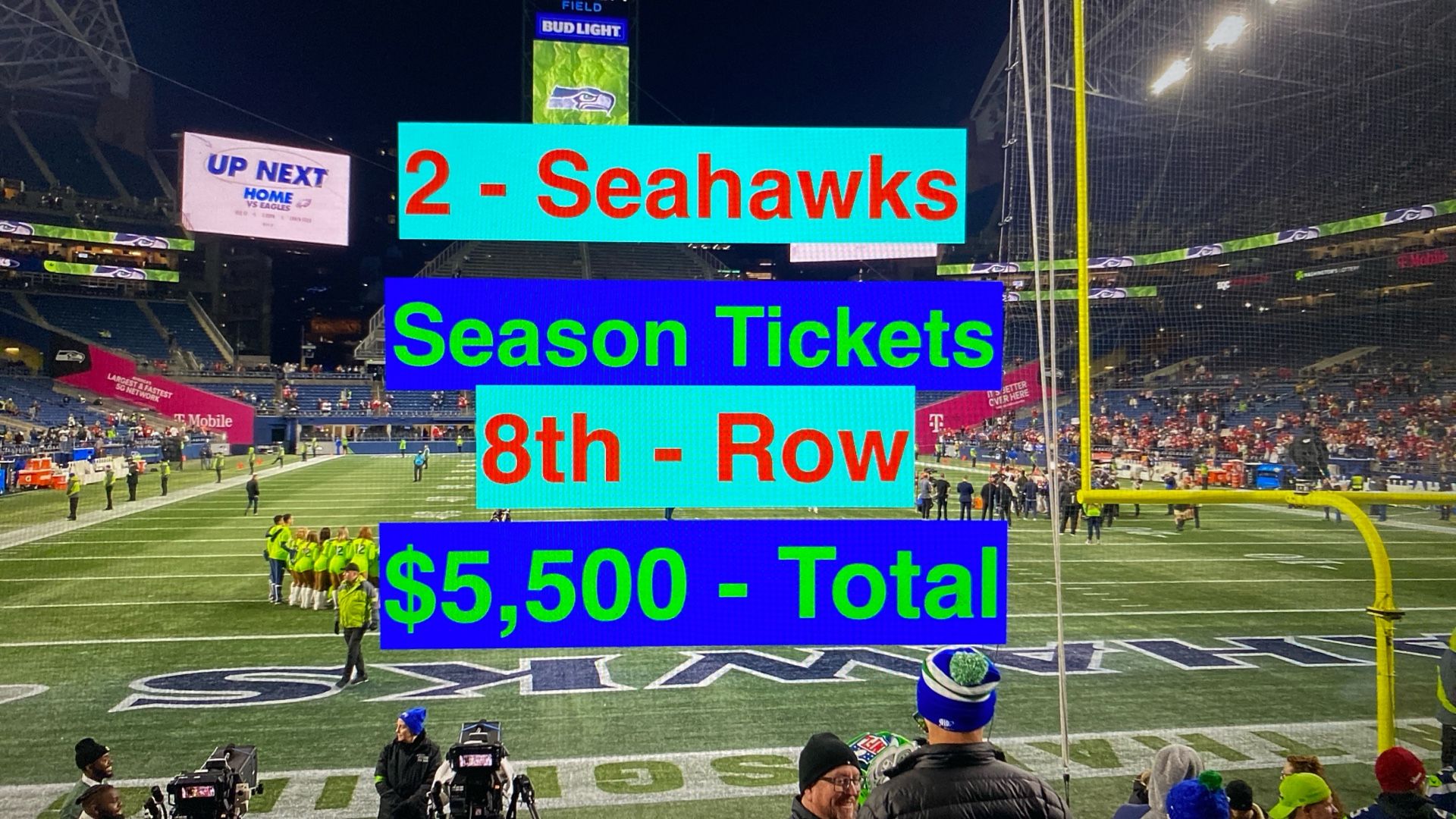 Seahawks Season Tickets Texans 49ers Rams Vikings
