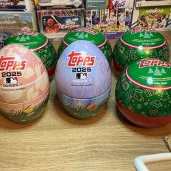 Empty Topps Baseball Tins