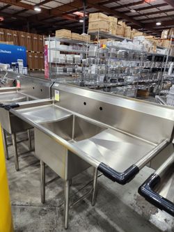 💧⛲NSF Stainless Steel Prep Sink (Fregadero de Preparación de Acero Inoxidable)