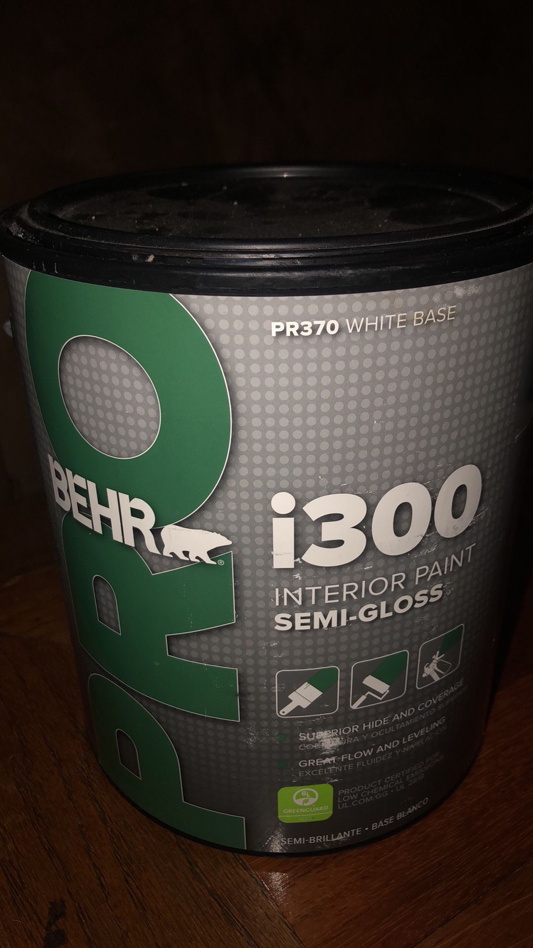 New BEHR i300 Interior Paint Semi Gloss PR370 White Base
