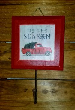 Red Truck Christmas Wall Hook