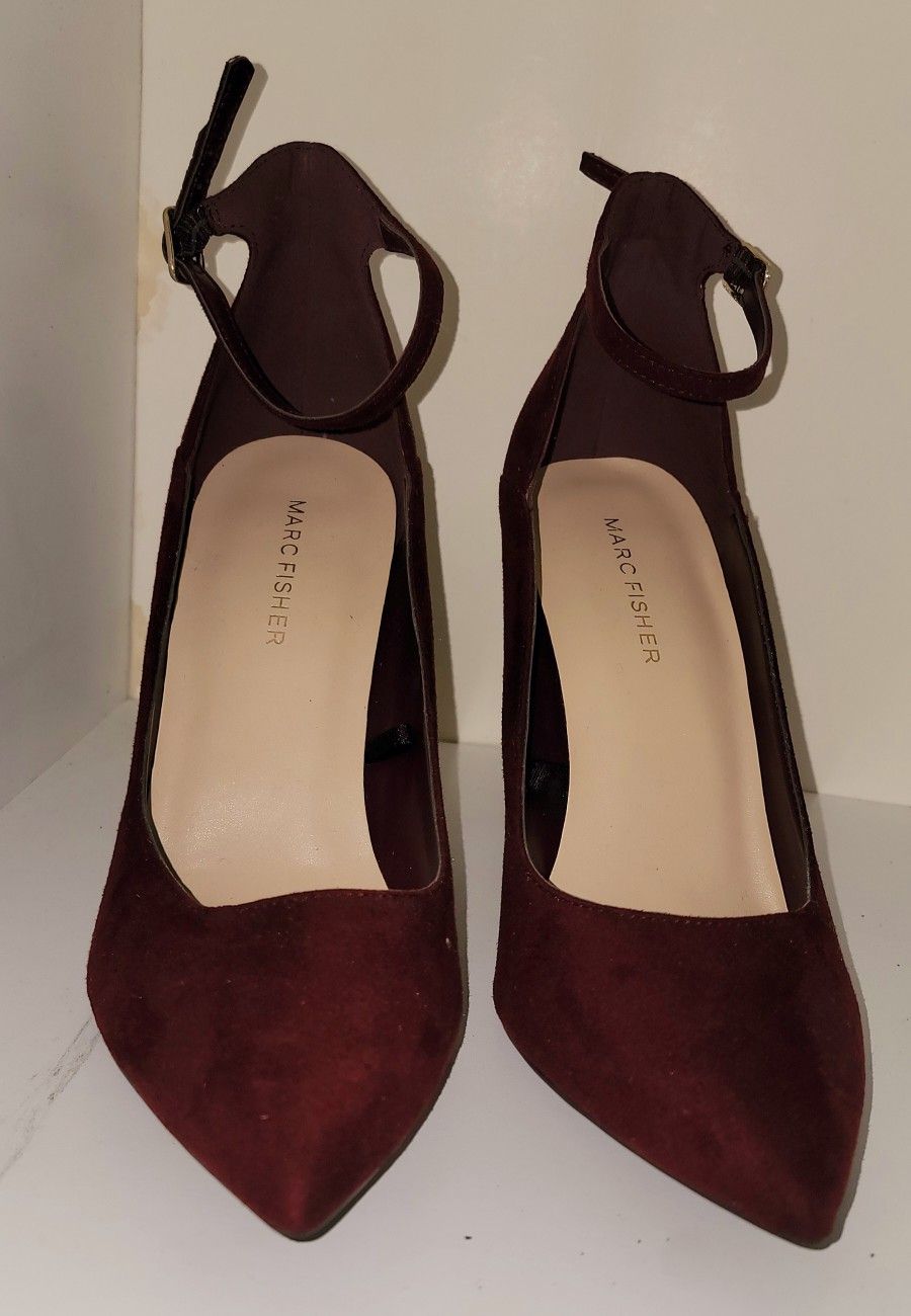 Marc Fisher Naptuna Wine Red Heels Sz7 $40