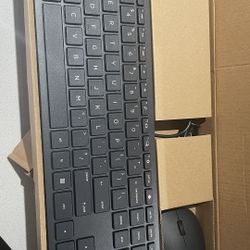 HP Black Keyboard wired USB KBD US And mouse