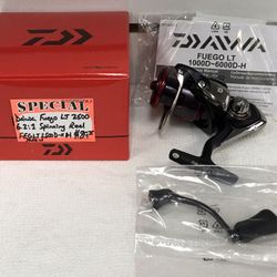 Daiwa Fuego LT 2500 6.2:1 Spinning Reel FEGLT 2500D-XH New